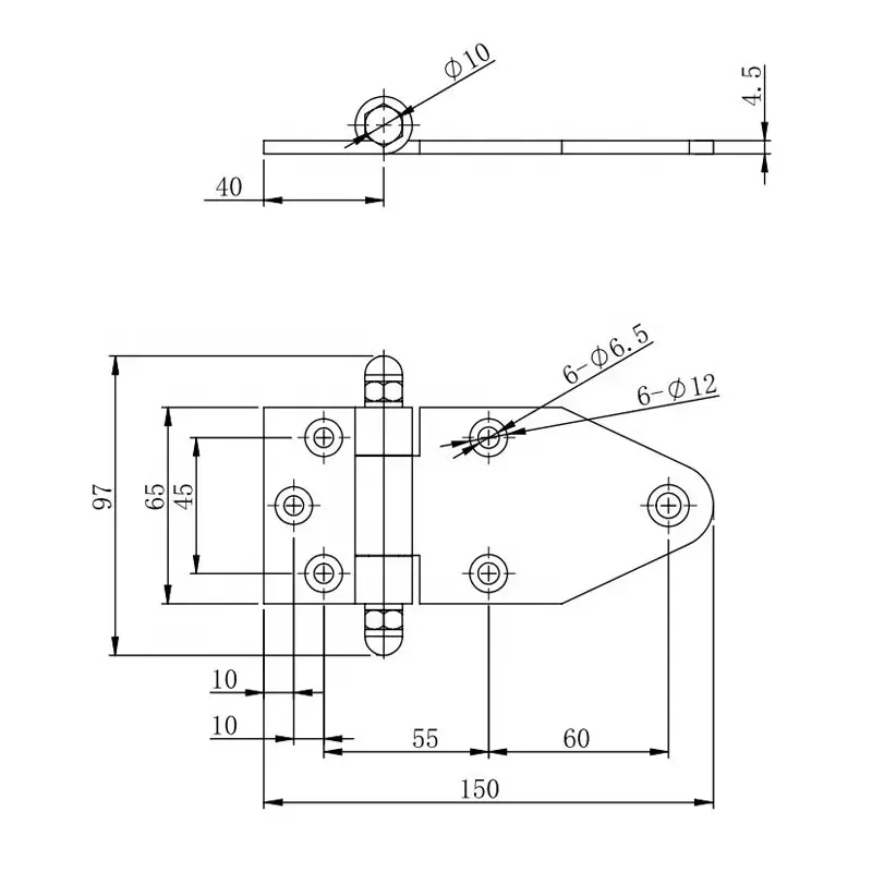 Industrial Large Mechanical Equipment Hinge 304 Stainless Steel Thickened Heavy-duty Door Hinge With High Bearing Capacity