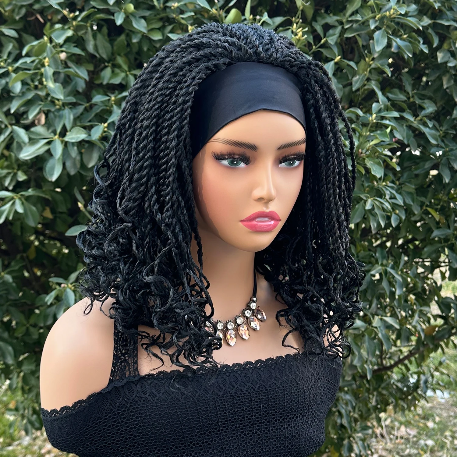 12 Inch Synthetic Braided Wig for Black Women