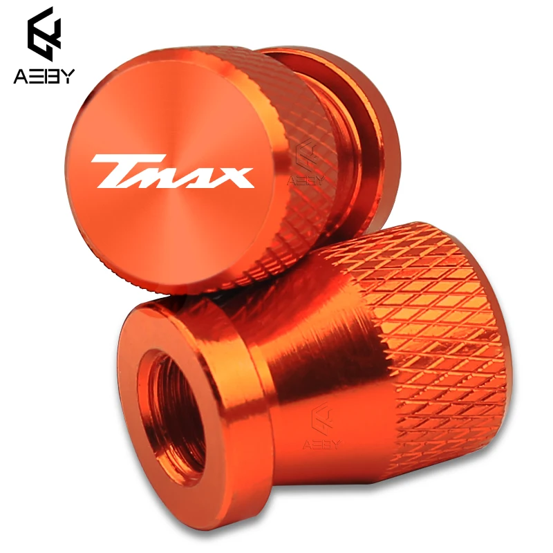 2 قطعة دراجة نارية سبائك الألومنيوم الإطارات عجلة تزيين أجزاء صمام الجذعية قبعات غطاء لياماها T-Max 500 TMAX 500 560 530 اكسسوارات #4