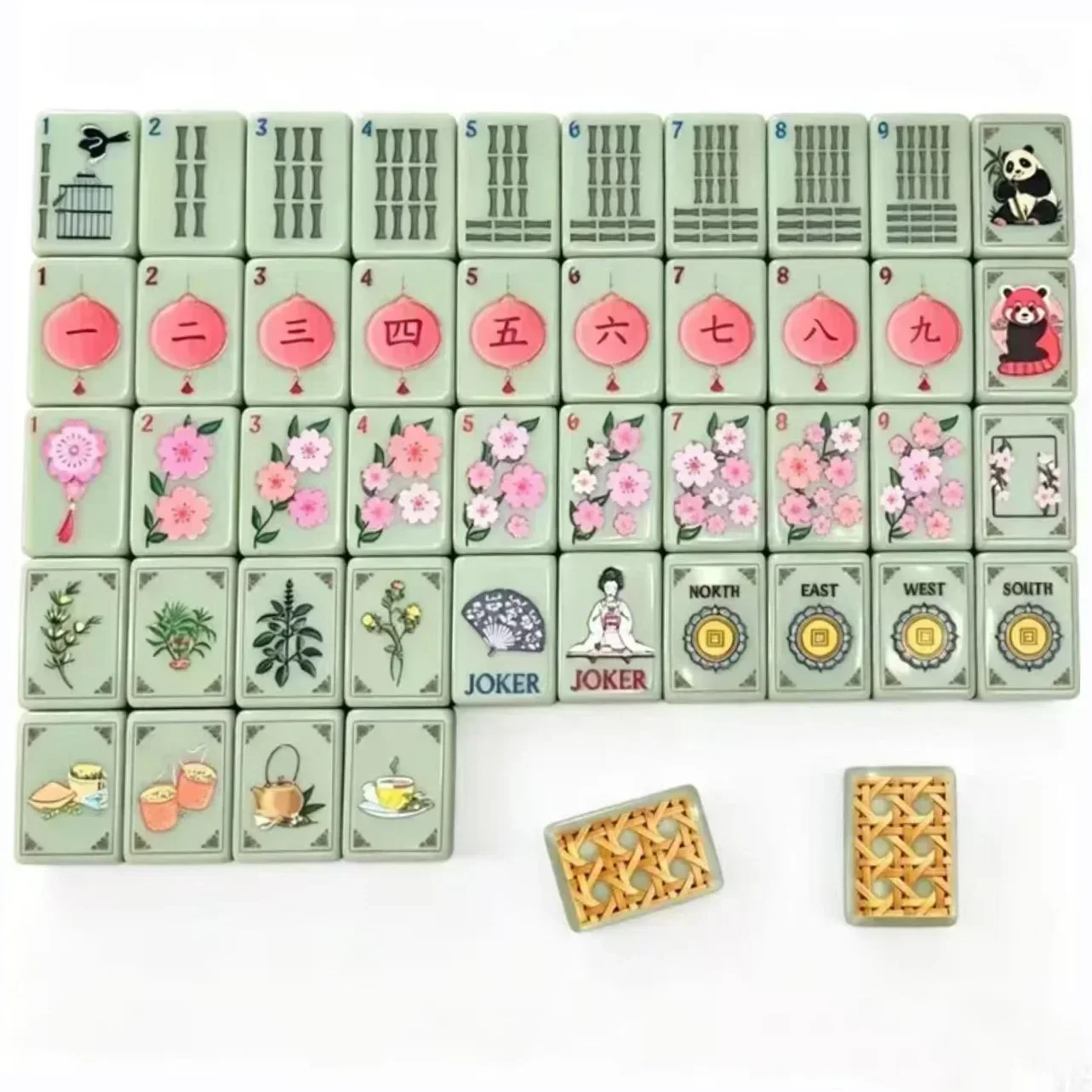 American Mahjong Tile Set 160PCS  4-Layer Engraved Mahjong Game Set with 4 Dice  Acrylic Mahjong Tile Set