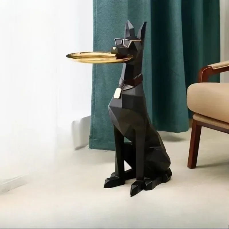 Floor Ornament Decoration Nordic High-grade Resin Gentleman Dog Home Decoration High-value Guardian Gentleman Dog Decoration