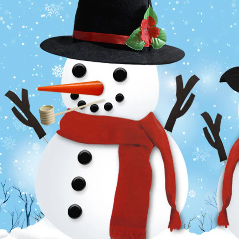 

Snowman Costume Kit Snowman Dressing Accessories DIY Decor Props Reusable Winter Fun Family Toy Xmas Decoration Gift Miniature