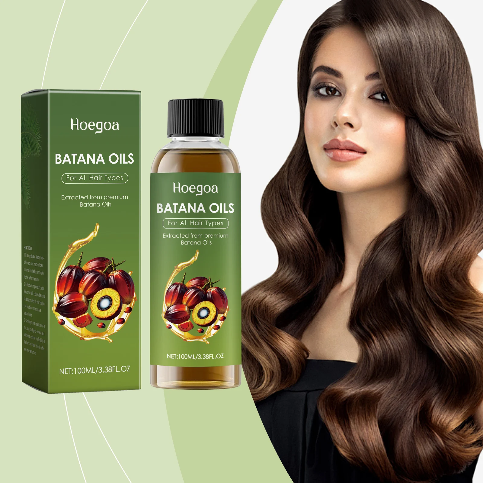 

Масло для волос Batana: питательное, увлажняющее средство для восстановления сухих и вьющихся волос, увлажняющий уход и гладкость, блеск и шелковистость волос.