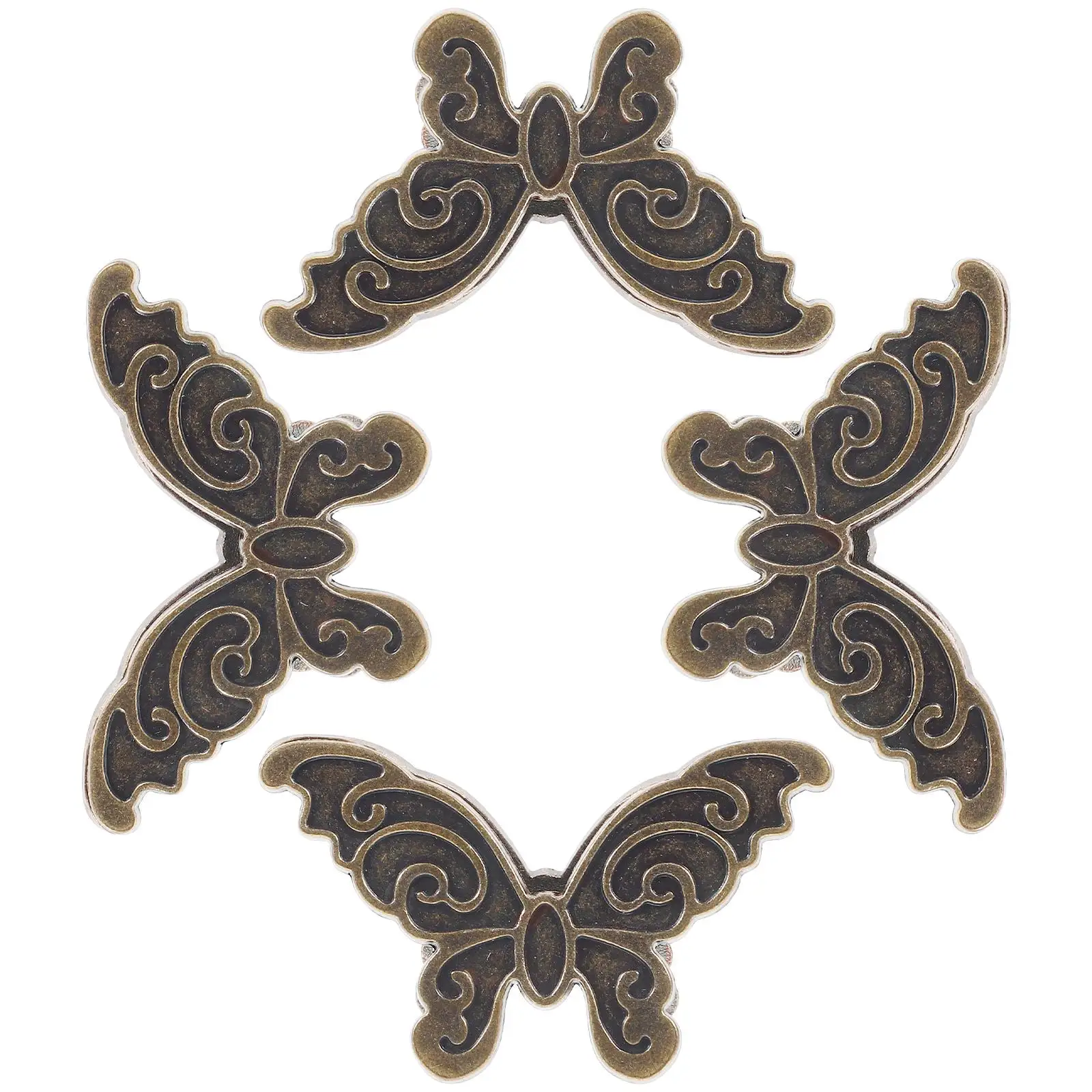 4 Pcs Butterfly Clip Convenient Clips for Hanging Folder Paper Metal Journal Notebook Zinc Alloy Student Use