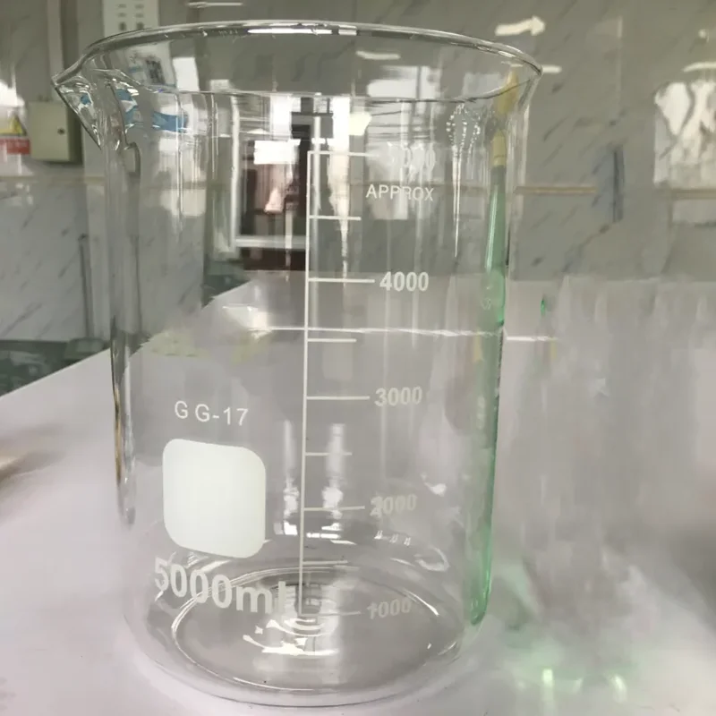 1PCS 5000ml low beaker thickened high borosilicate glass high temperature resistant laboratory without handle