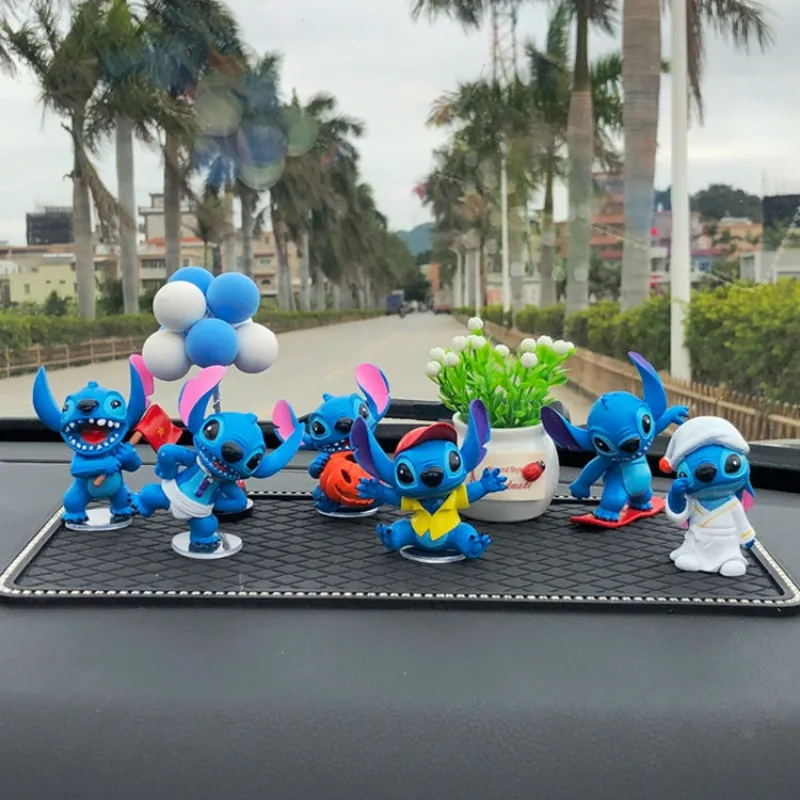 Disney Stitch Cartoon Animation periferiche interessanti accessori per auto interni auto Center Console ornamenti decorazione del Desktop