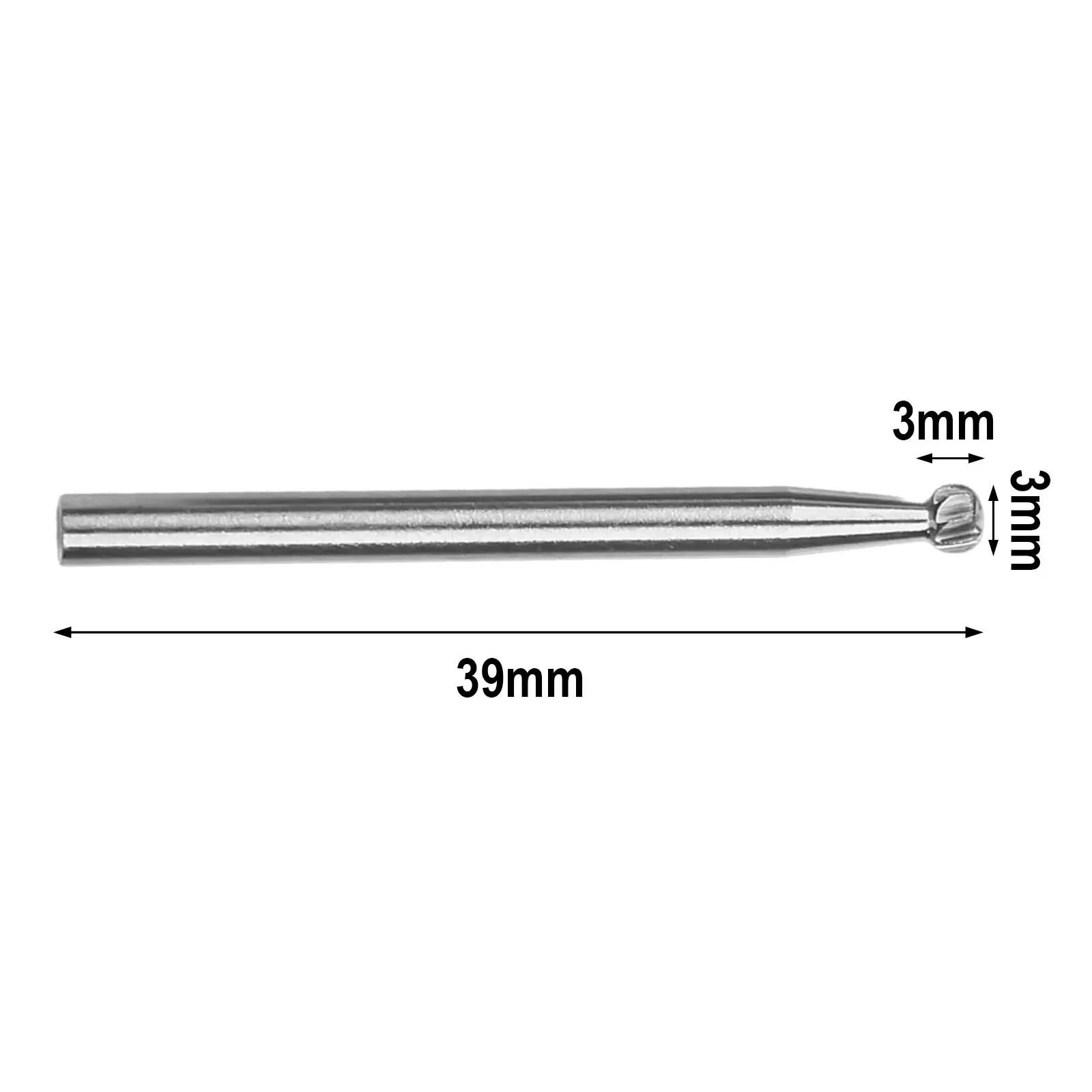 

1/8" Drill Bits Set Drill HSS Router Silver Wood Accessory Bits Burrs Carving High Speed Steel Metal Milling Rotary