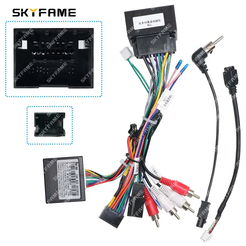 Raise Car Wiring Harness Adapter Canbus Box Android Radio Power Cable For Chevrolet Cruze Malibu Opel Corsa G-RZ-GM59/GM-SS-04A