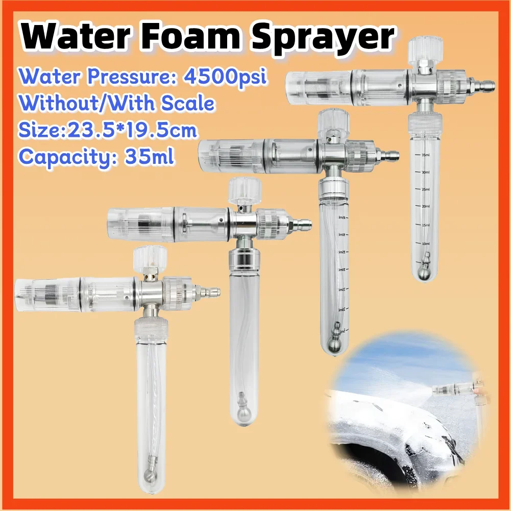 

35ml Soap Foam Spray Bottle with 1/4 Inch Quick Connector Pressure Washer Gun Adjustable Car Wash Foam Sprayer for Cleaning Cars