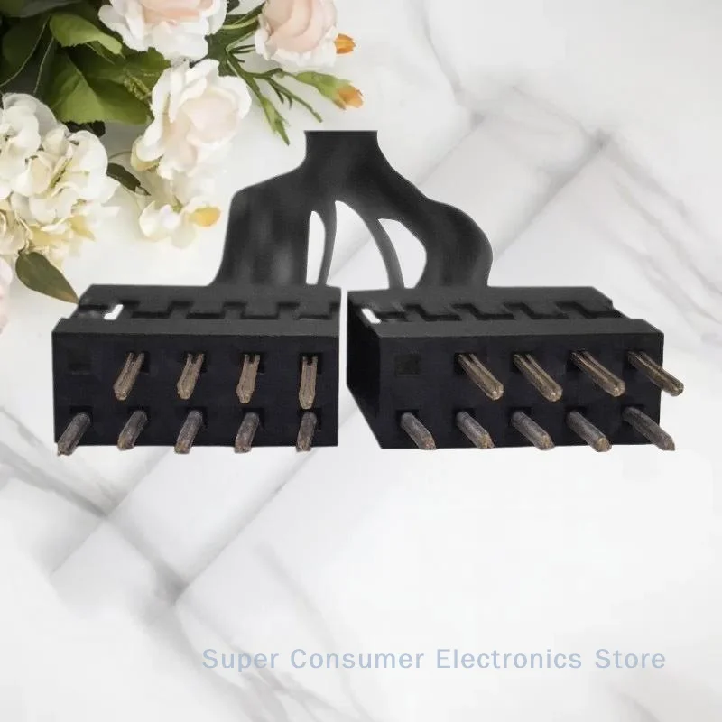 9-Pin 1 to 2 Line Splitter Switch, 1Pc Dual Power On/Off & Reset Control Cable for Desktop Computer