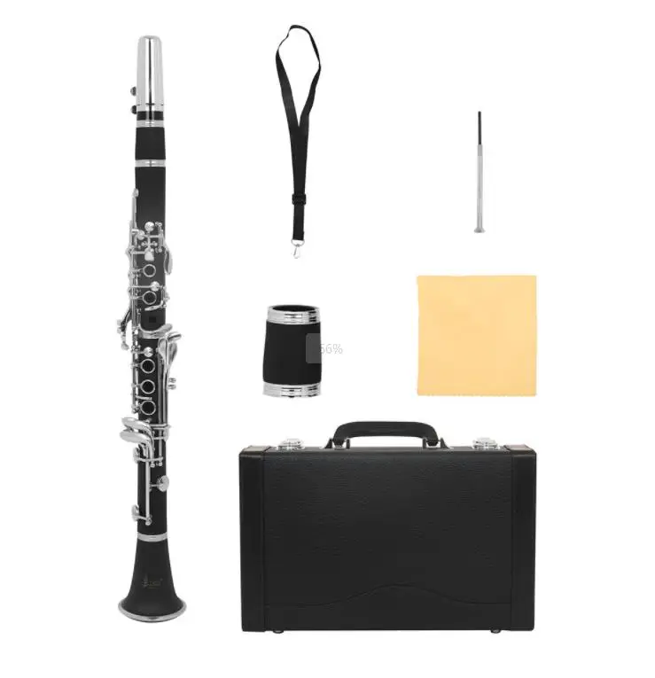 Wholesale LDC810 SLADE Black 17 Keys Bakelite Upscale C Tone Clarinet