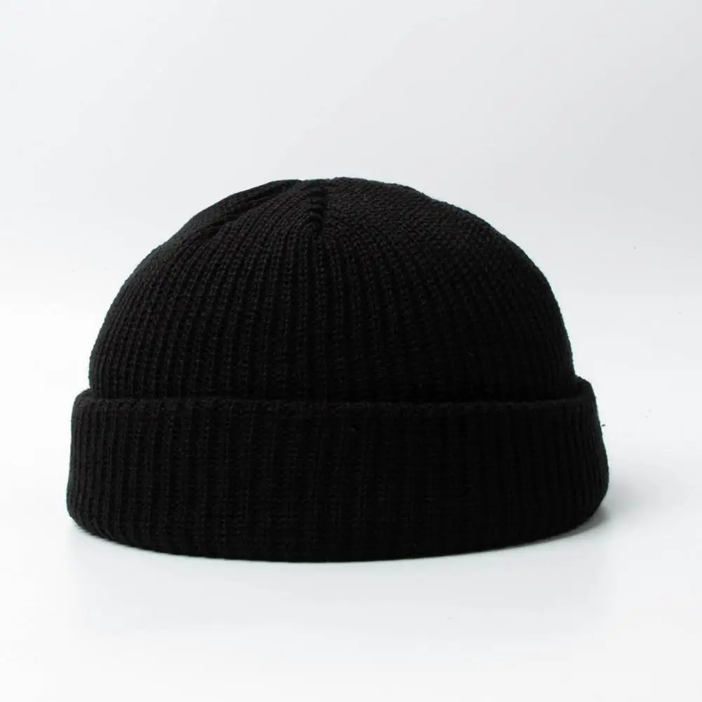 

Knit Cap Solid Color Knit Hat Cozy Knitted Dome Hat for Winter Outdoor Activities Unisex Solid Color Ear for Skiing