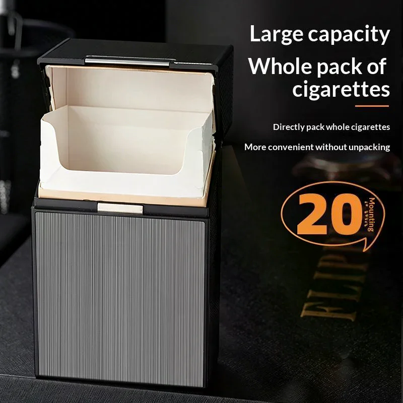 Cigarette Case 20 Cigarette Capacity Crush Proof For Daily Commute Outdoor Use Metal