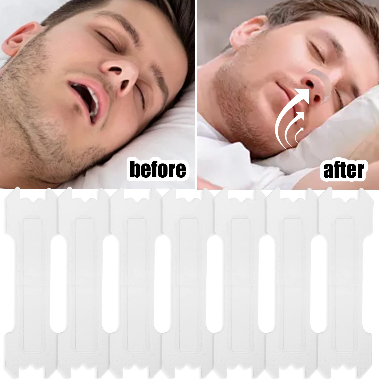 Anti-Snoring Airway Nasal Strips Transparent Breath Nasal Strips Better Nose Breath Easier Reduce Stop Snoring Patch Tool Kits