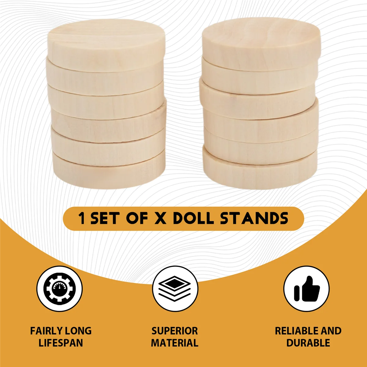 A25U, 12 Uds., soporte para muñeca de ganchillo, soporte para muñeca, muñeca de Animal de fieltro, juguete, Base de madera, soporte para figura de acción