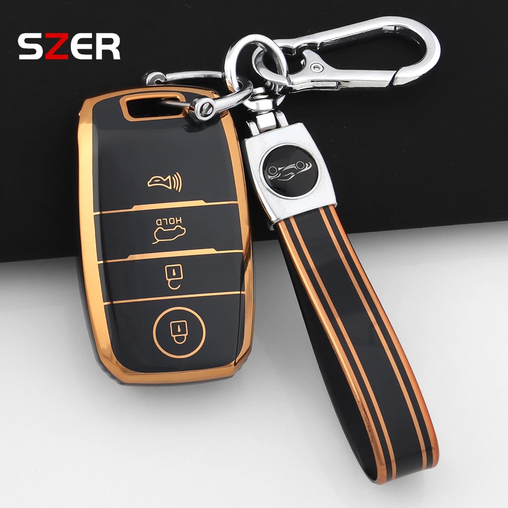 3/4 Buttons TPU Shell For KIA Rio Rio5 Sportage Ceed Cerato K3 KX3 K4 K5 Sorento Optima Picanto Car Remote Smart Key Case Cover