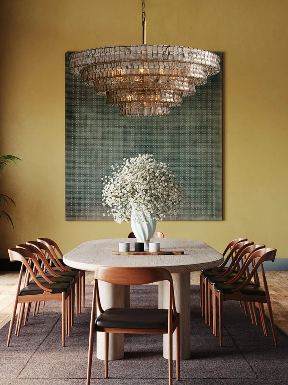 Murano Design Dimmable LED 2-5 Tier Chandelier