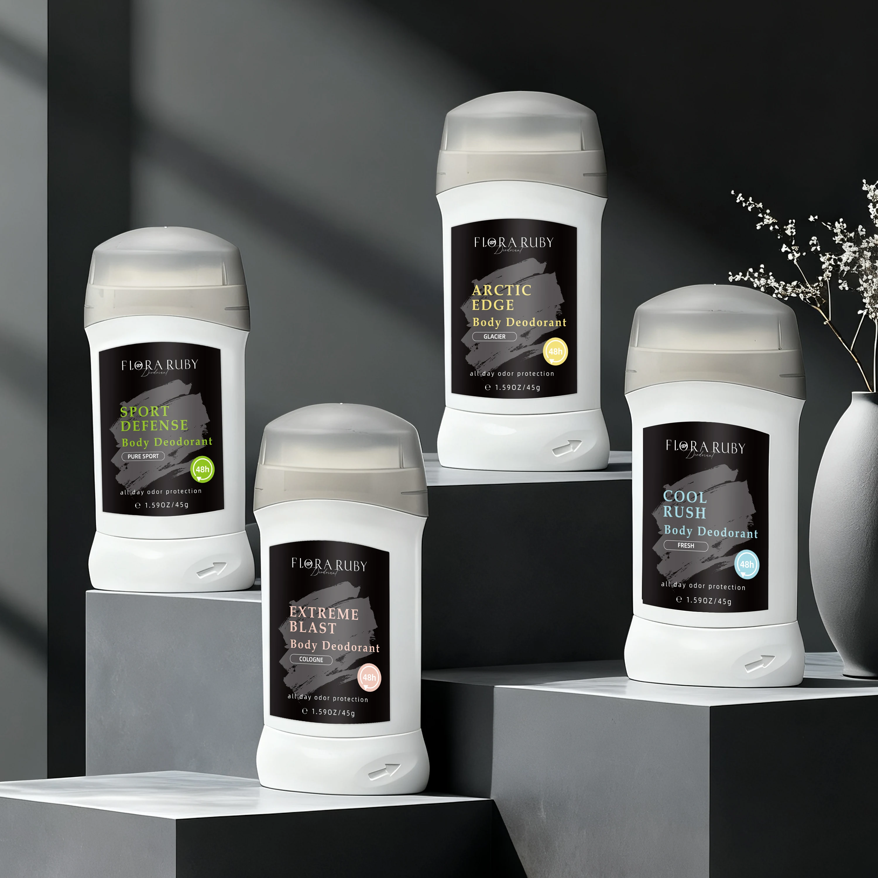 Stick deodorante antitraspirante per il corpo da 45 g - Controllo degli odori di 48 ore, fragranza rinfrescante, formula delicata senza irritazioni,