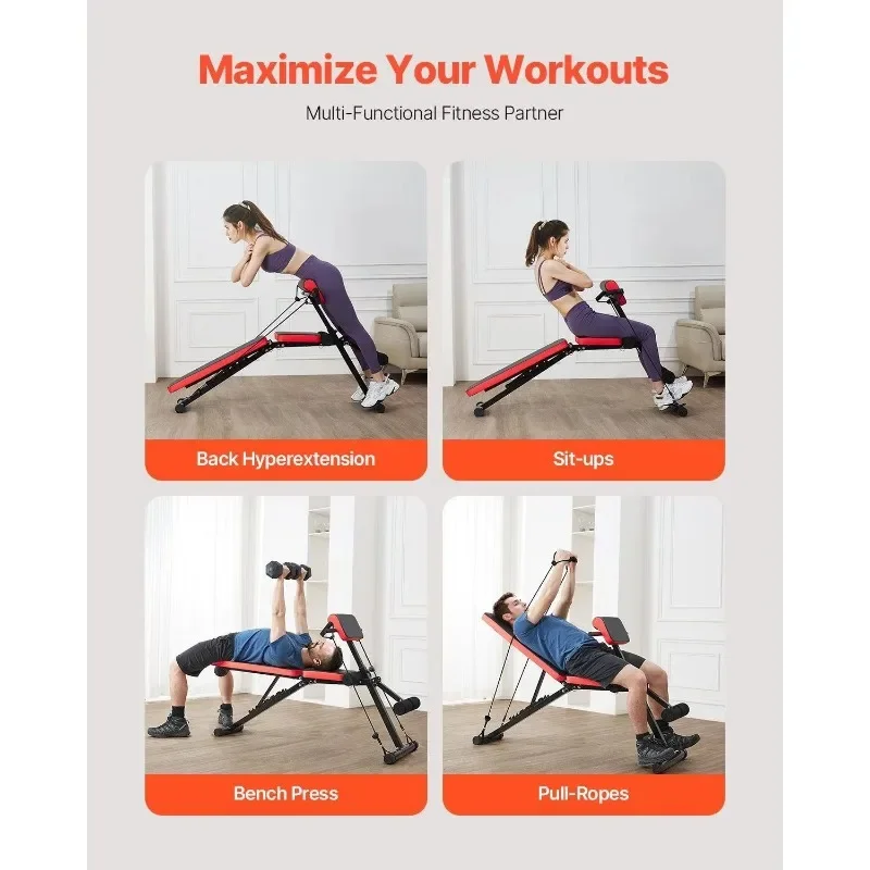 Adjustable Foldable Multifunctional Full Body Exercise Equipment Stretch Trainer and Weightlifting Stool