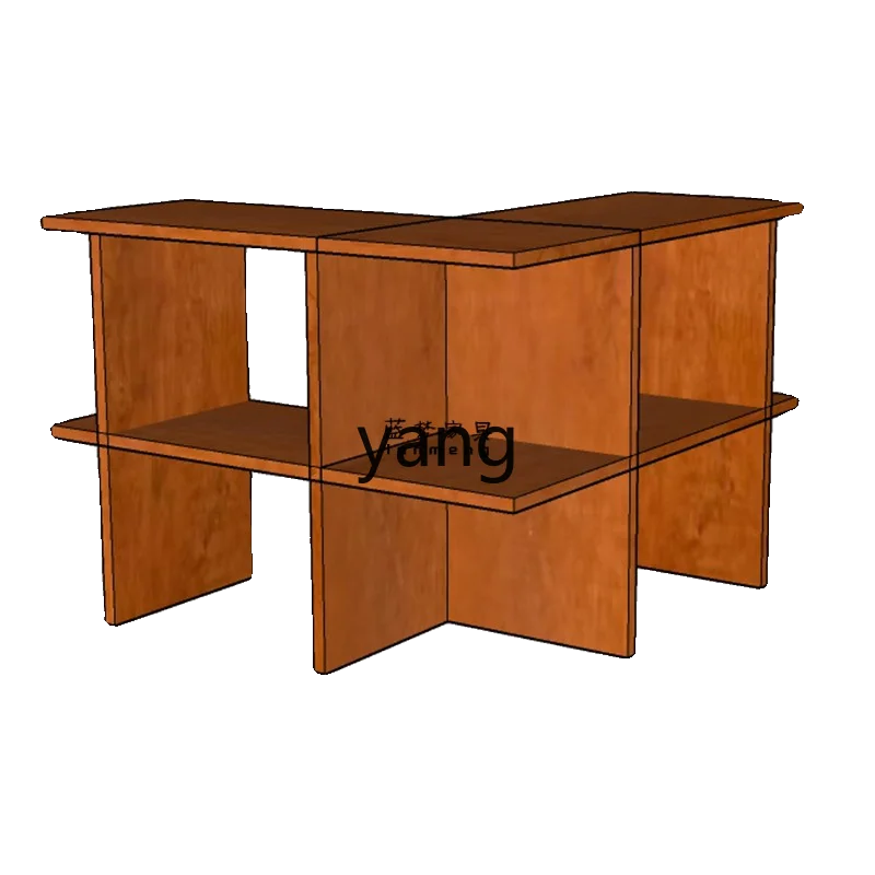 LTT Storage Rack Medieval Multi-layer Storage Display Rack Book Module Corner Cabinet