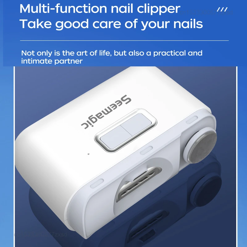 Imagem -02 - Xiaomi-semagic Prego Clippers Automáticos com Luz Aparador de Polimento Elétrico Cortador de Unhas Aparador de Unhas para Cuidados de Adultos 2in 1