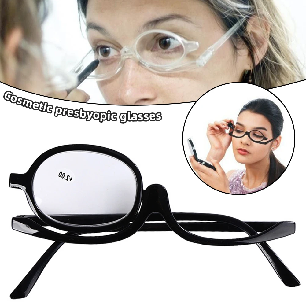 

Clear Make Up Glasses Portable Magnifying Flip-up Lens Diopter For Makeup Ultra Light Wearing Comfort Available Give Gifts