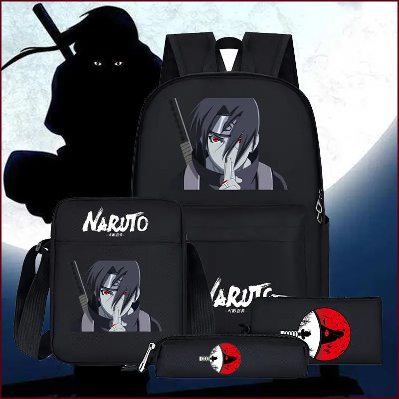 

Naruto Uchiha Madara Uzumaki Naruto Kakashi Sasuke Anime Movie Theme Large Capacity Multifunctional Backpack Student School Bag