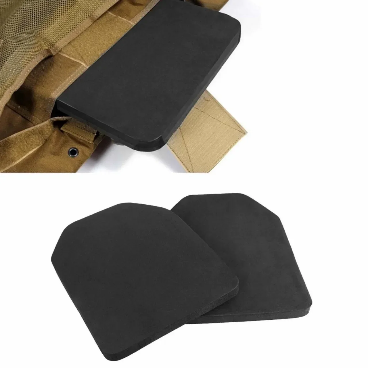Placas balísticas EVA SAPI simuladas, revestimiento interior, almohadillas de espuma, Panel protector, placa de caza, accesorios para chaleco portador, 2 uds.
