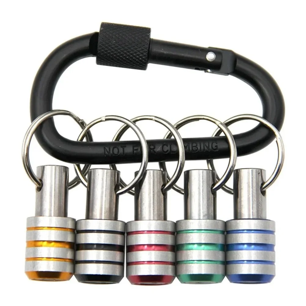 5Pcs Screwdriver Bit Holder Color Keychain Quick Change Connecting Rod 1/4'' Hex Handle Quick Release Sleeve Conversion Rod Set