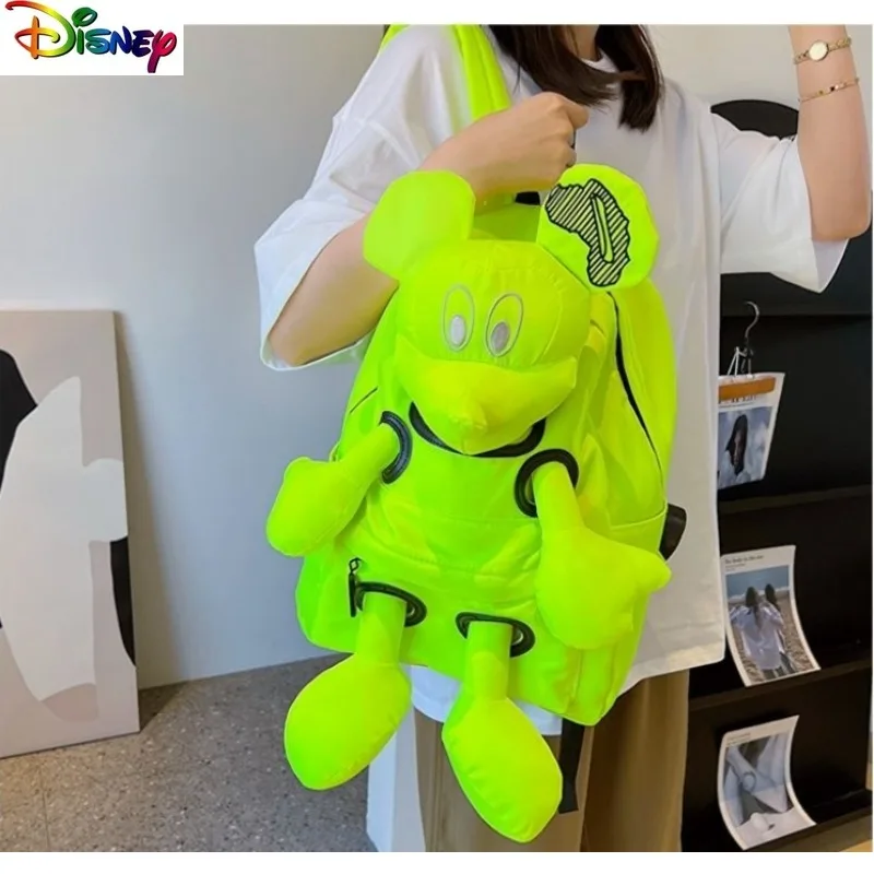 

Студенческий рюкзак Disney Cute Mickey Doll, женский модный тренд, вышитый рюкзак большой емкости для хранения