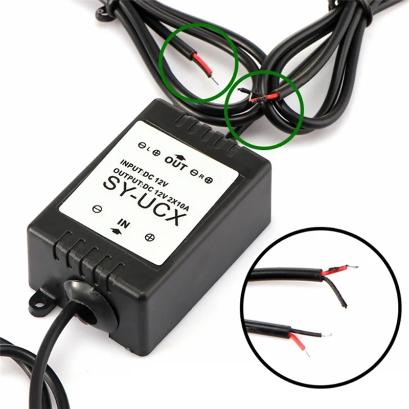 وحدة تحكم في ضوء شريط LED IR RGB جيدةًا - جهاز تحكم عن بعد مدمج مع 4 مفاتيح، تعمل بالطاقة DC12V