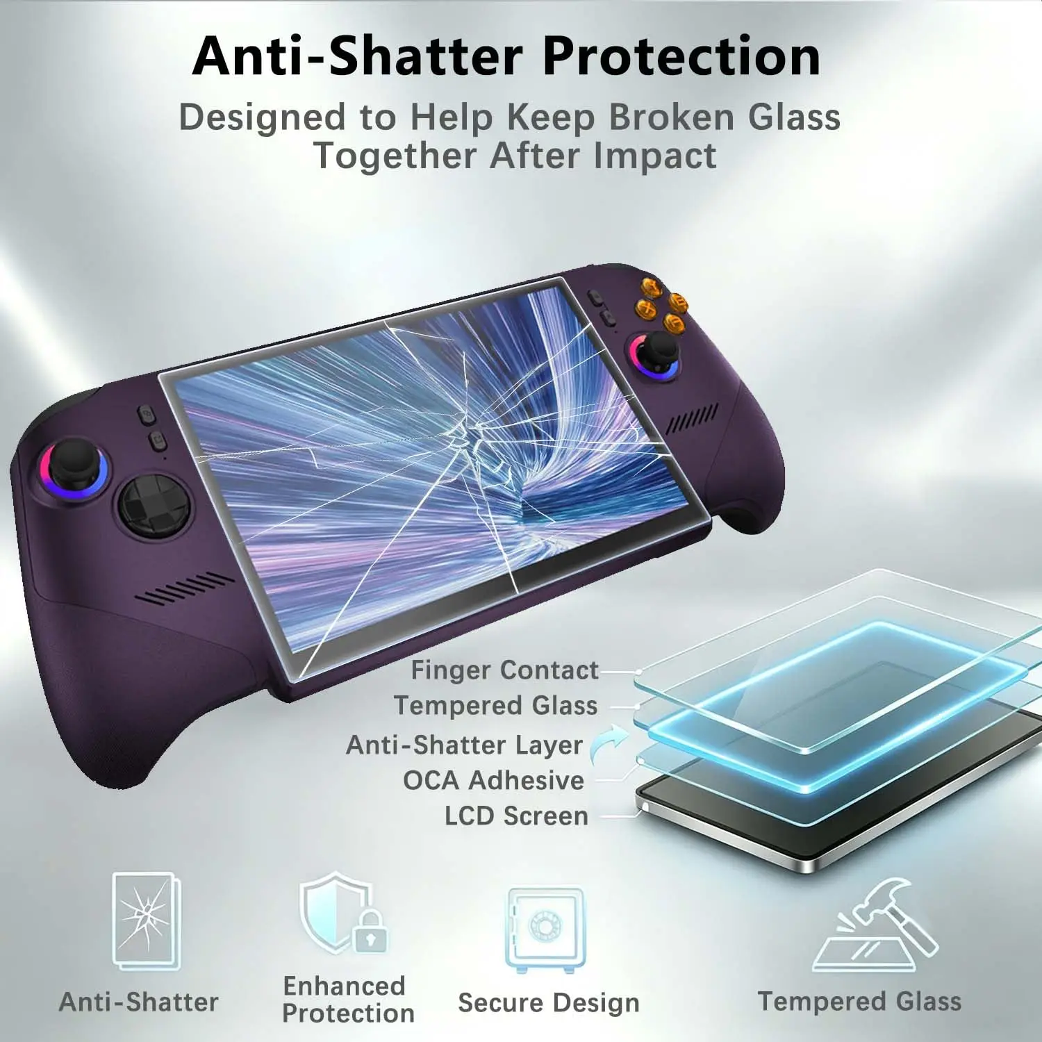 2 Pcs Tempered Glass Screen Protector Anti-Scratch Ultra-Clear for MSI Claw 8 EX AI+ Game Console for Claw 8 EX AI+ Accessories - view 4