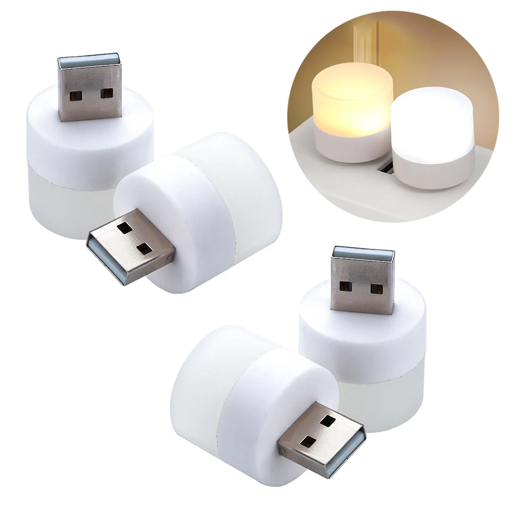 USB plug use LED night light table lamp Computer mobile power portable light home reading power outage outdoor camping lighting