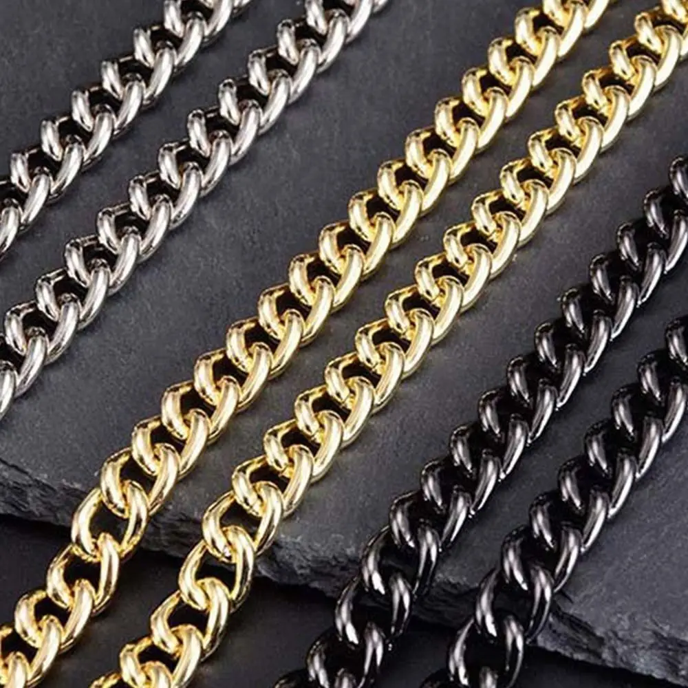 120cm Metal Bag Chain Replacement PU Leather Bags Straps for DIY Handbag Handles Shoulder Straps Accessories Bags Handles