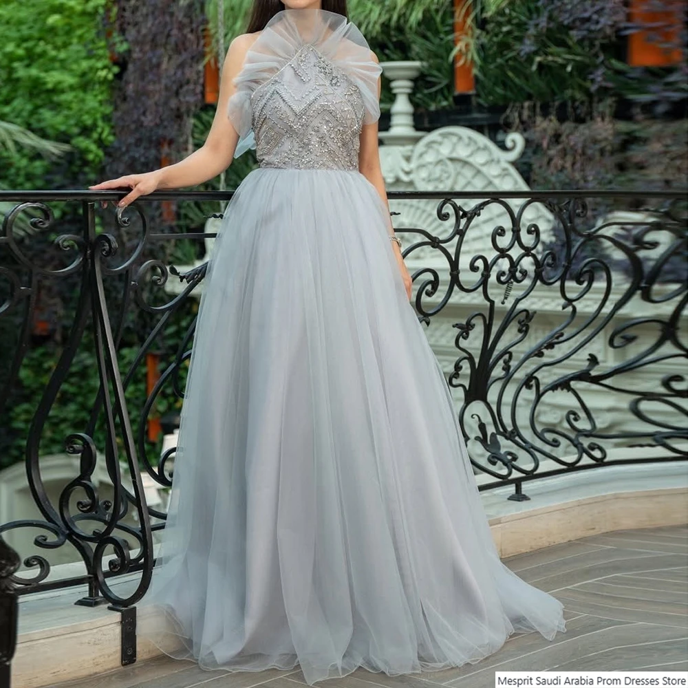 

A-line Women's Evening Dresses Floor-length Strapless Sleeveless Prom Gown Fashion Sequined Beading Draped Customized Gowns