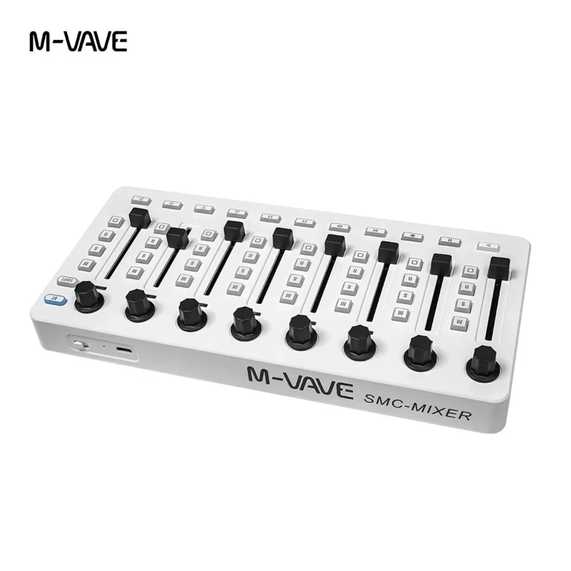 M-VAVE SMC DJ Mixer Wireless MIDI Controller Mixing Console 8 Encoder Software Control BT Connection for Windows/Mac/Ios/Android