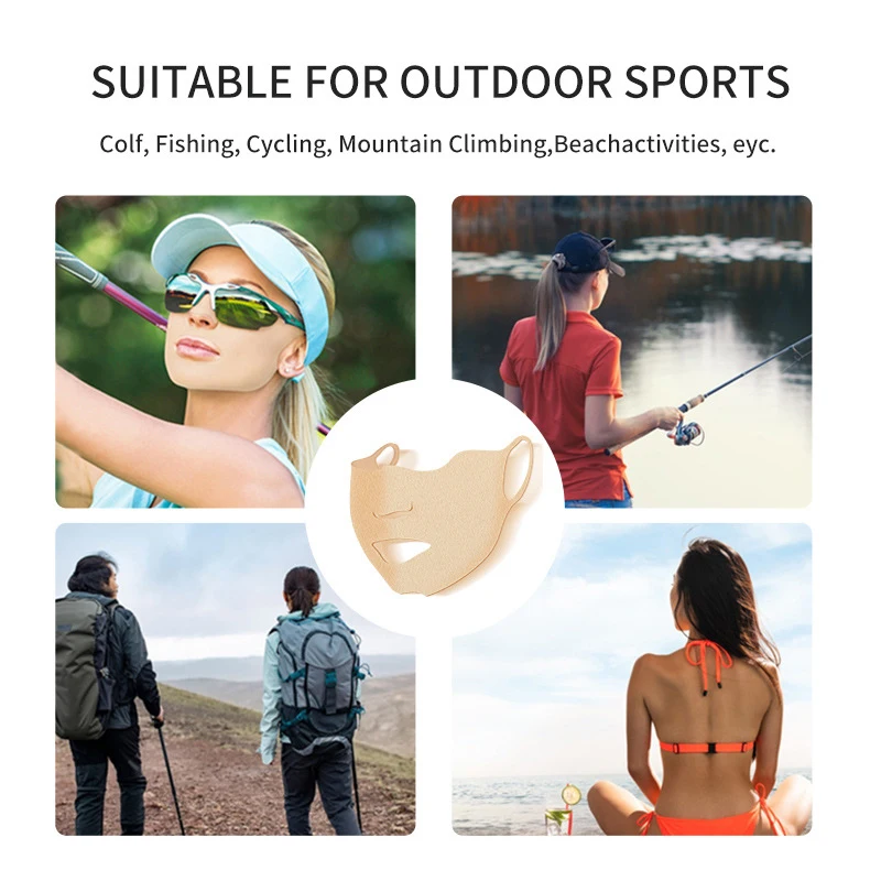 Golf Sunscreen Patch Outdoor Uv Protection Mask Hydrating Gel Skin Care Mask Suitable For Outdoor Sports Cycling Mountain