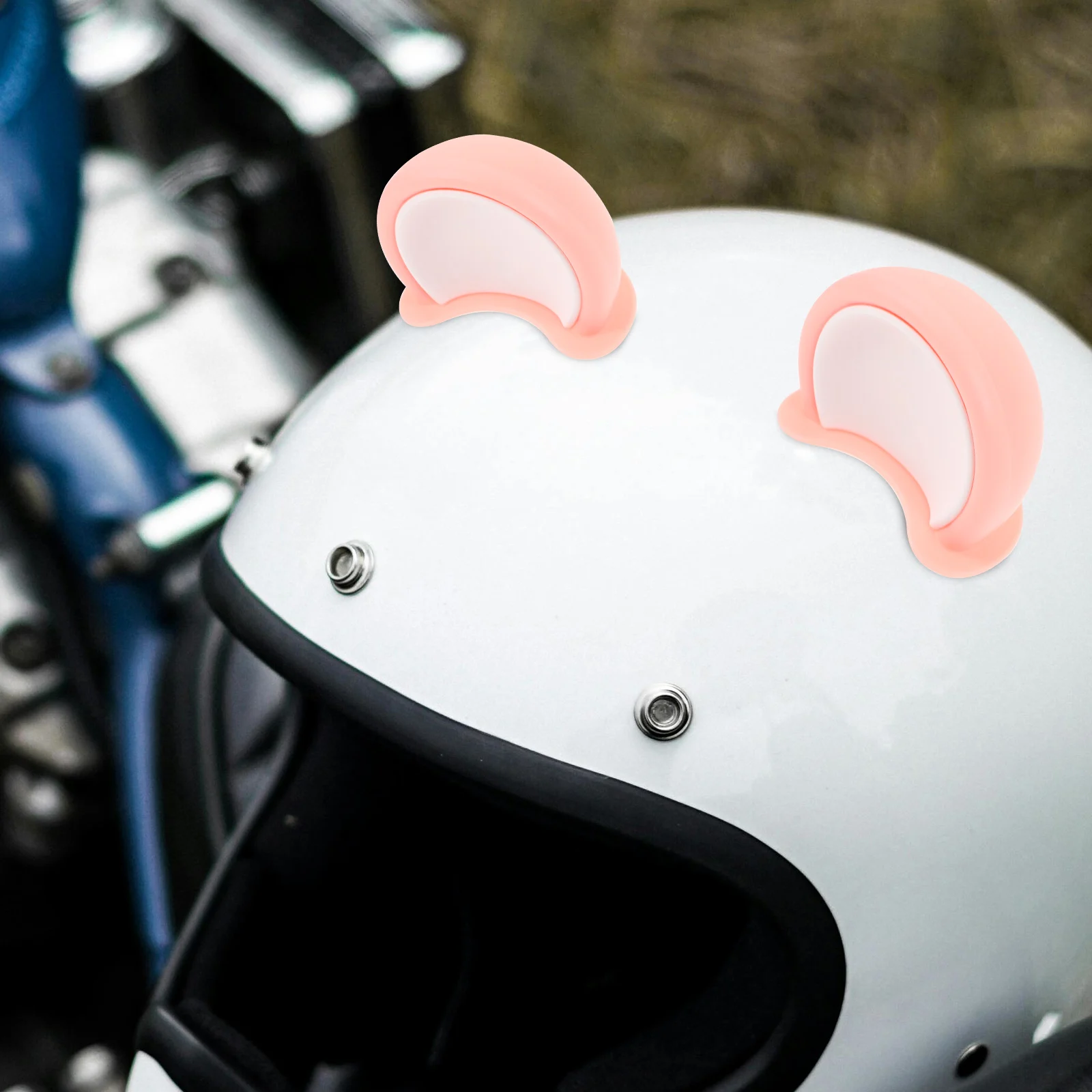 

Cute Bear Ears Decoration Motorcycle Accessories Lightweight Durable Animal Ear Ornament Charm ScooterHelmet
