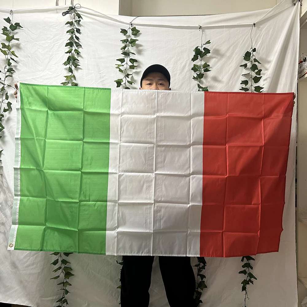 （TIKI FLAG）Italy flag 60x90cm 90x150cm polyester  Italy national Flag hanging banner for home decoration
