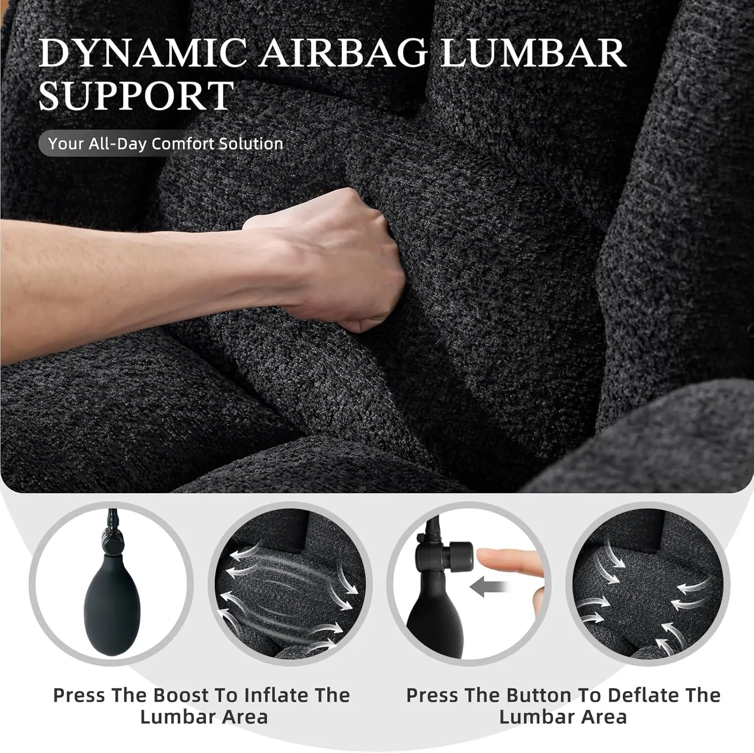 Criss Cross Bürostuhl mit hochklappbaren Armlehnen, schwarzer Schreibtischstuhl mit Lordosenstütze und Rollen für Heimbüro, Wohnung, Waschtisch