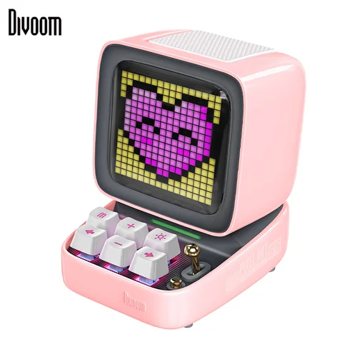 Divoom Ditoo-Pro-altavoz portátil ditoo-pro Retro Pixel Art, reloj despertador con Bluetooth, tablero de pantalla LED artesanal, bonito regalo, decoración de luz para el hogar