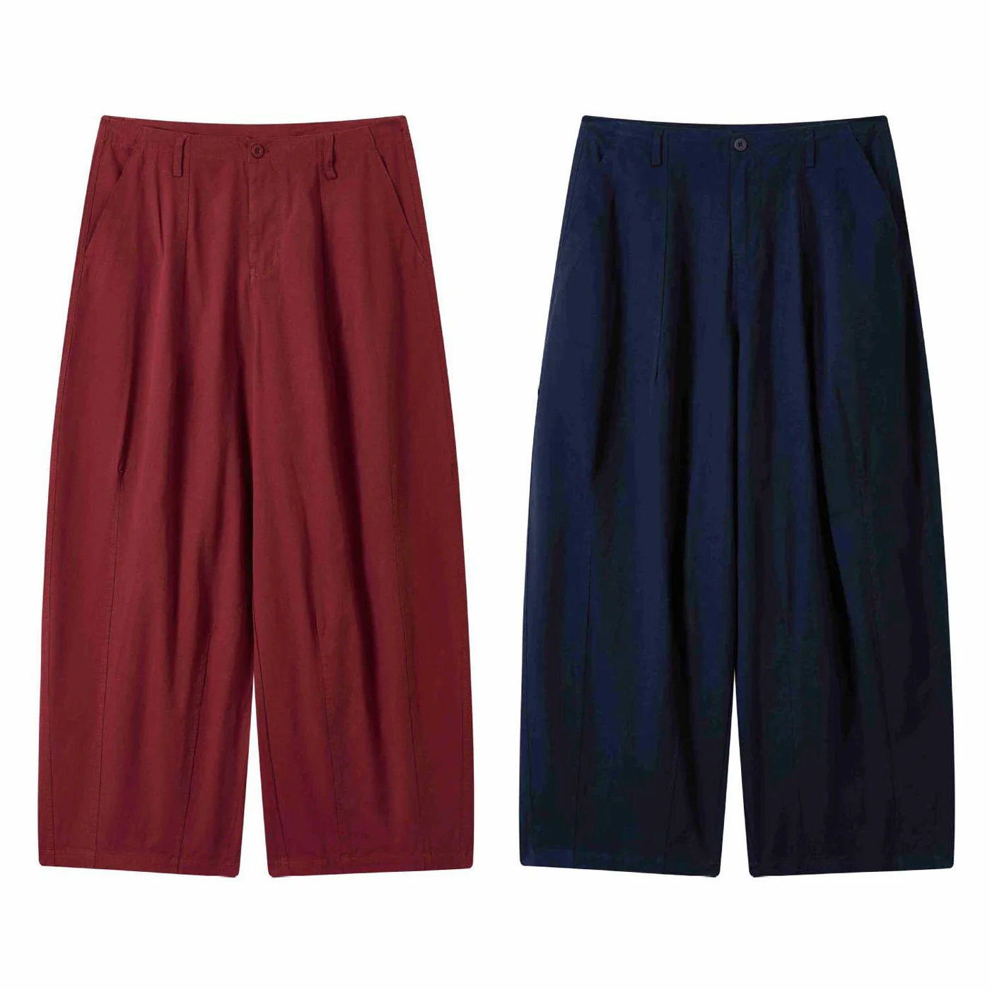 Wide Leg Straight Baggy Pants Men's Autumn Streetwear Loose Casual Vintage Fashion Pure Cotton Cargo Pants Couple Trousers