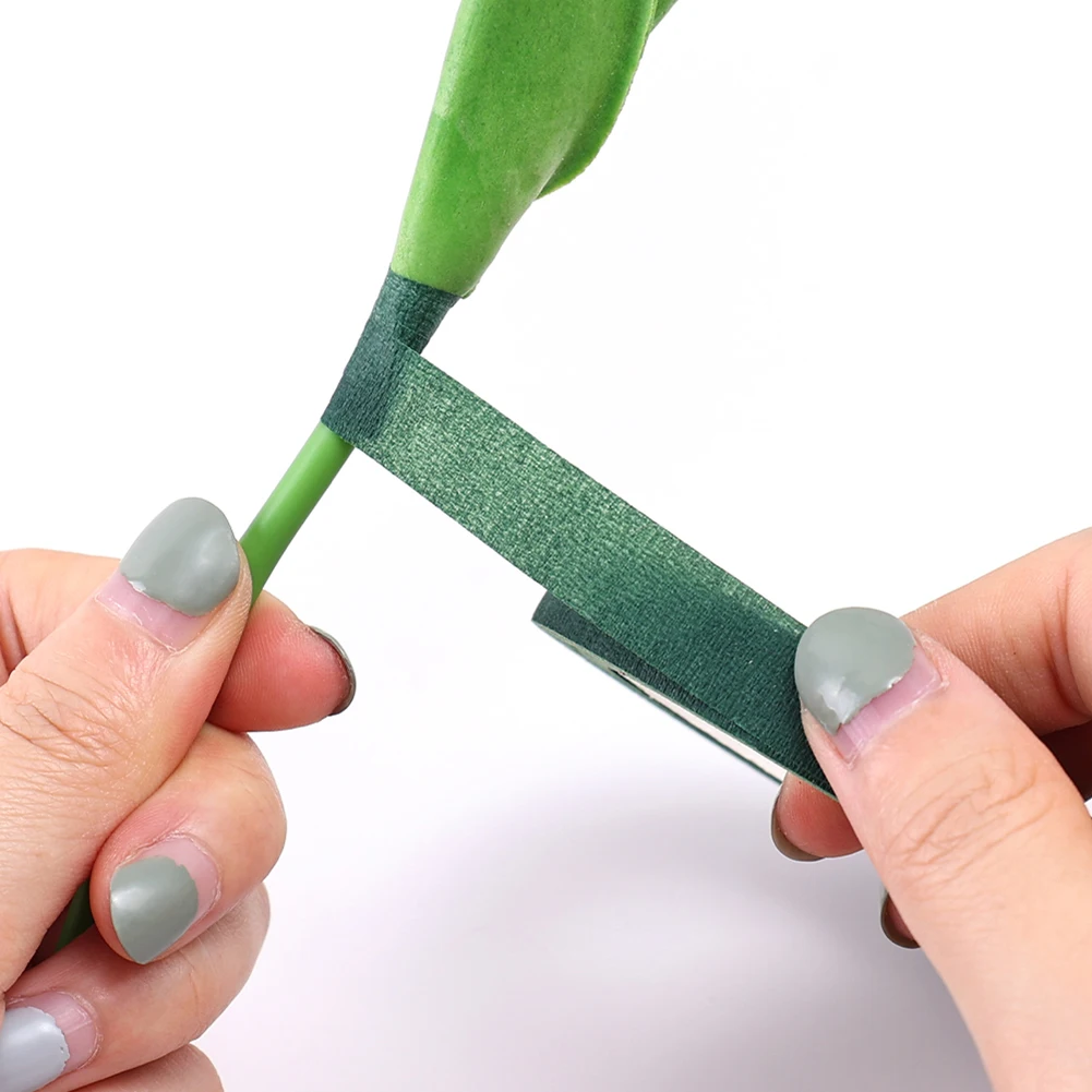 

Floral Stem Tape 30 Yard 12MM Width Green Brown Strong Adhesive Perfect for Flower Wrapping and Craft Projects