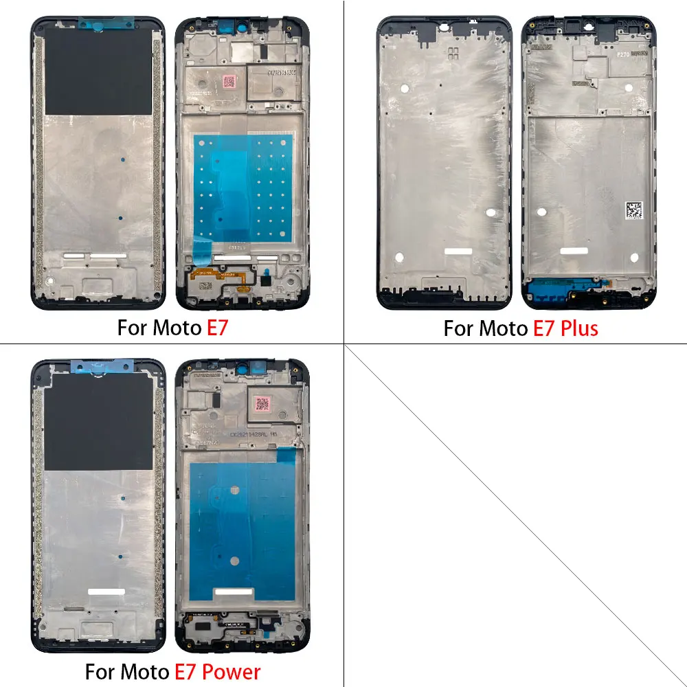 NEW Front Housing LCD Frame Screen Bezel Holder Phone Replacement Parts For Moto E7 Power E6s E6i E6 E5 E4 Plus E40 E22 E20 E13