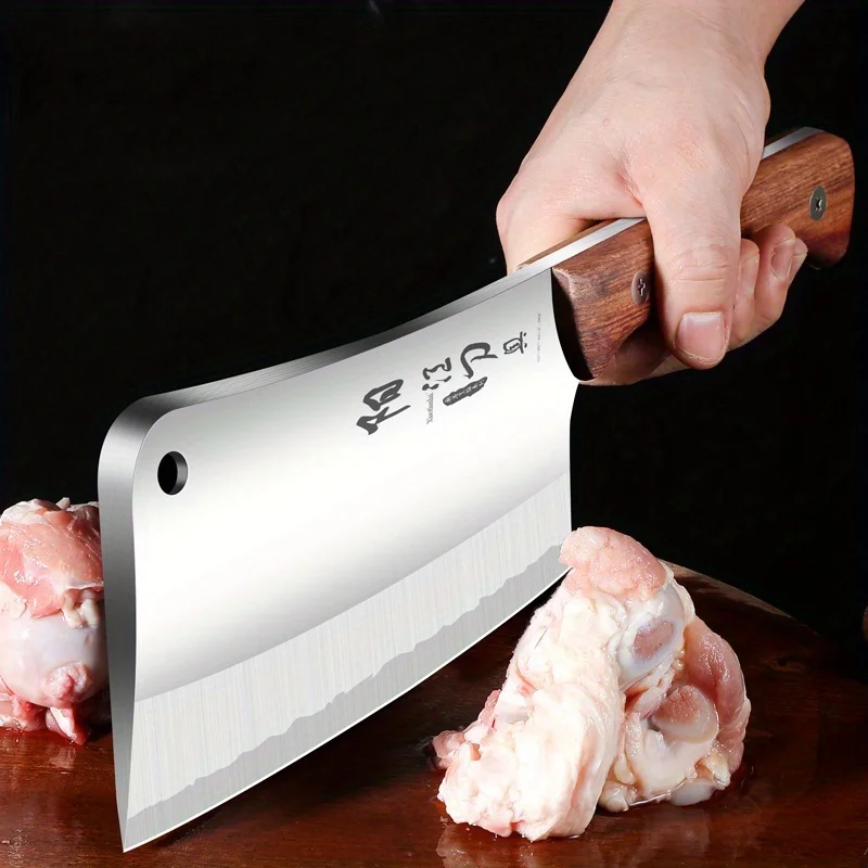 Cuchillo de deshuesado forjado, cuchillo de cocina de acero inoxidable de alto carbono y alta dureza, cortador de carne multiusos, cuchillo de carnicero Bon, 1 ud.