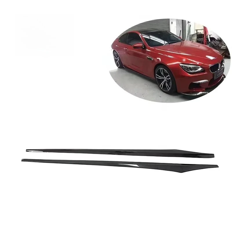 F06 M6 Vor Style Carbon Fiber Side Skirts Rocker Panel Extensions Add-on for M6 F06 F12 F13