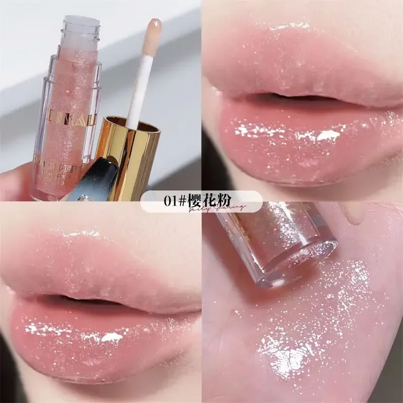 Dikalu Diamant in den Trümmern Lippenstift Lack Spiegel Flash Lip Tau dünn glitzernden Lip gloss transparent Lip gloss Wasser Licht