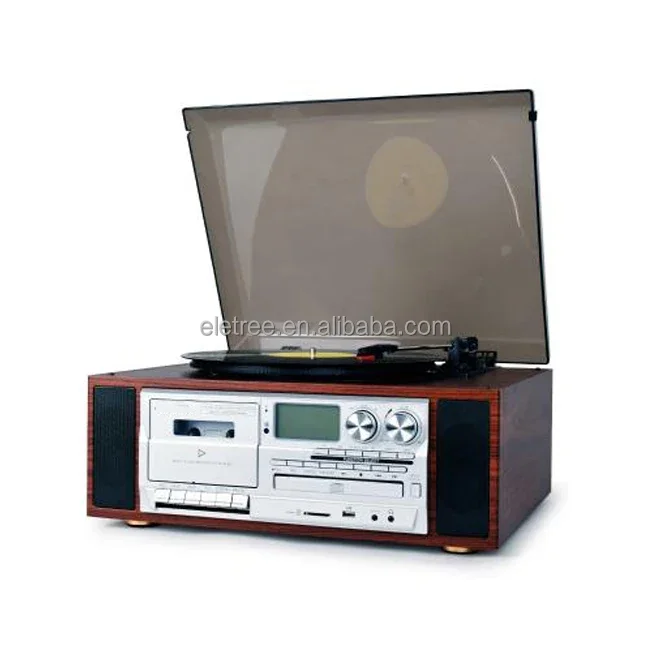 

5 in 1 Reproductor De Cd Con Forma De Tocadiscos Toca Disco E Cd Vinyl Record Player With Usb Cassette and Cd