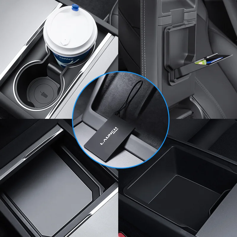 24/25/26 pour Tesla nouvelle Version modèle Y/3 boîte d'accoudoir de commande centrale boîte de rangement couvercle de clé Tesla stockage de fournitures intérieures de voiture