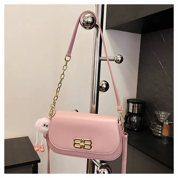 حقيبة نسائية أنيقة عالية الإحساس - سلسلة حضرية بسيطة مربعة صغيرة، حقيبة كتف/ماسن عصرية متعددة الاستخدامات عالية الملمس للنساء #4